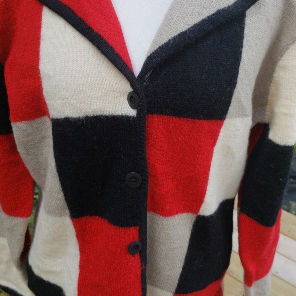 Talbots Wool Button Up Sweater Sz L - image 5